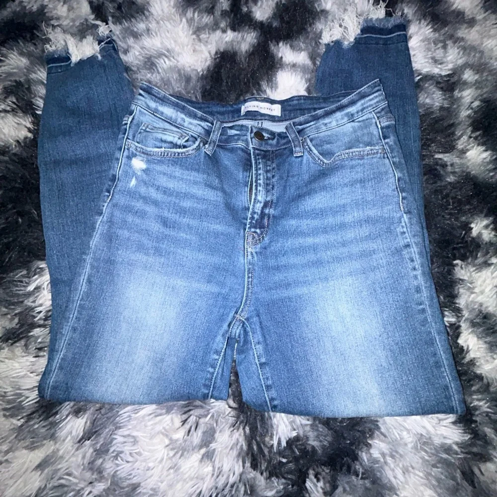 Flying monkey high rise distressed hem skinny jeans size 29 - Picture 1 of 8